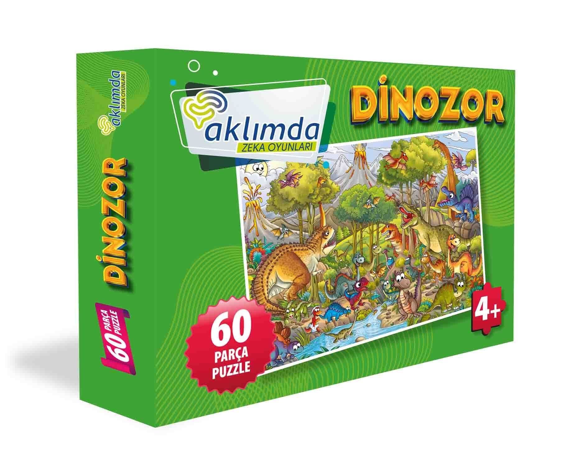 Aklımda Zeka Oyunları Dinozor 60 Parça Puzzle 4+ Yaş
