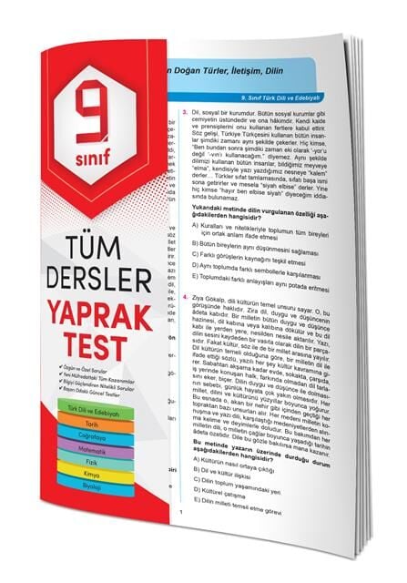 4 Element 9.Sınıf Tüm Dersler Yaprak Test