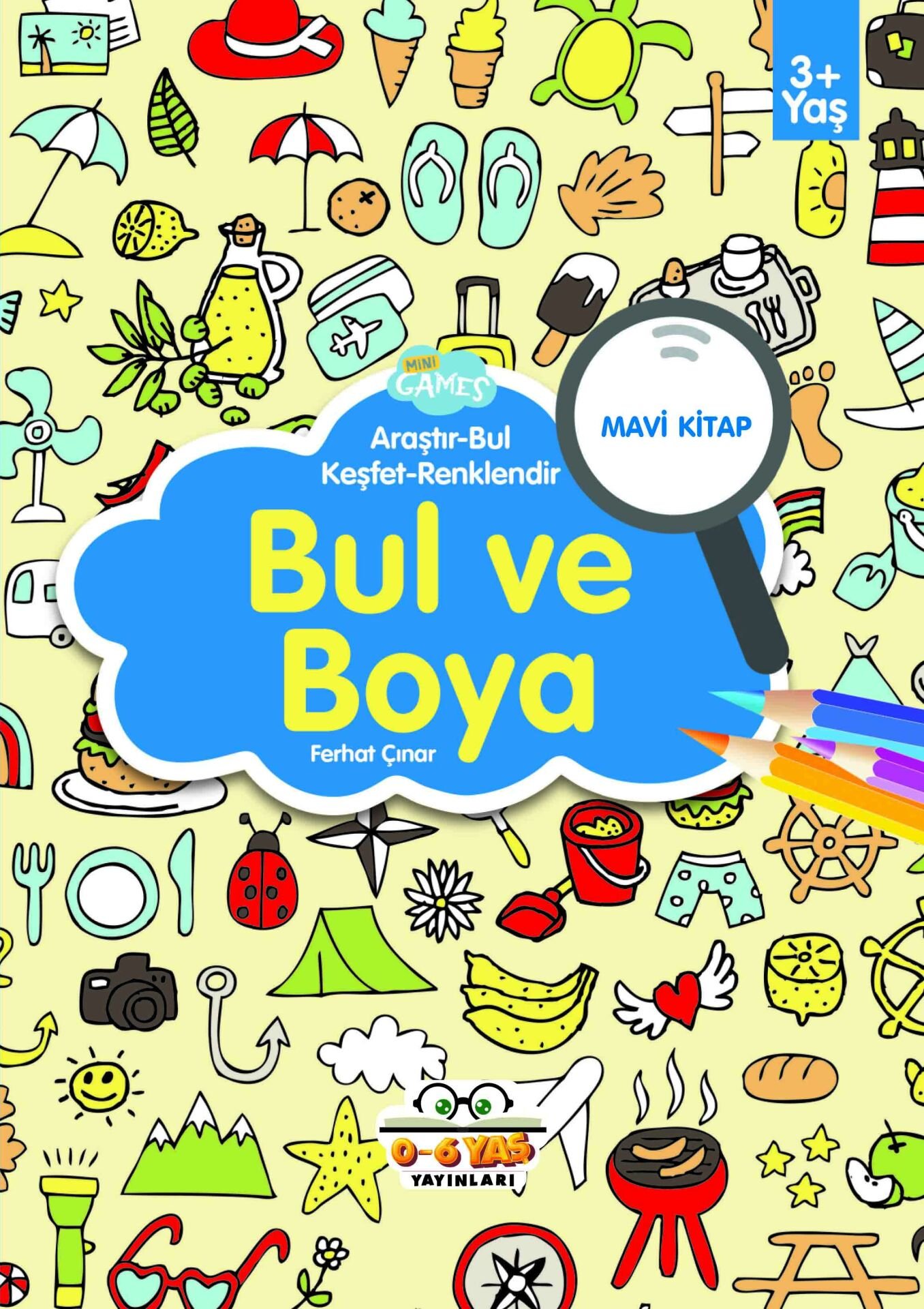 0-6 Yaş Yayınları Bul Ve Boya  Mavi Kitap