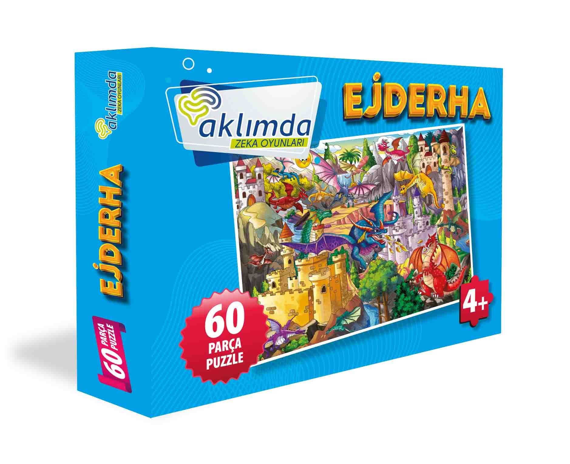 Aklımda Zeka Oyunları Ejderha 60 Parça Puzzle Ejderha 4+ Yaş