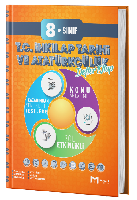 Mozaik Yayınları 8.Sınıf T.C. İnkılap Tarihi ve Atatürkçülük Defter Kitap