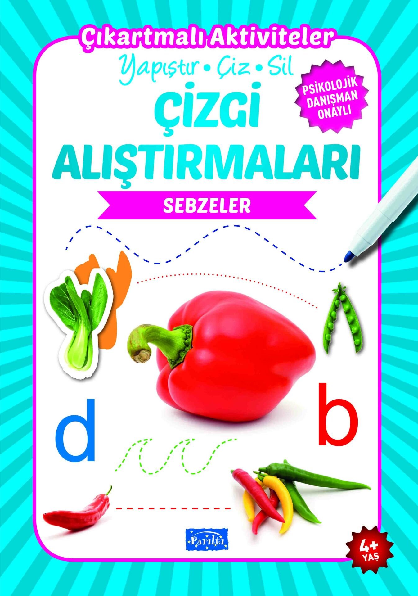 Parıltı Yayıncılık Çizgi Alıştırmaları Sebzeler 4+Yaş