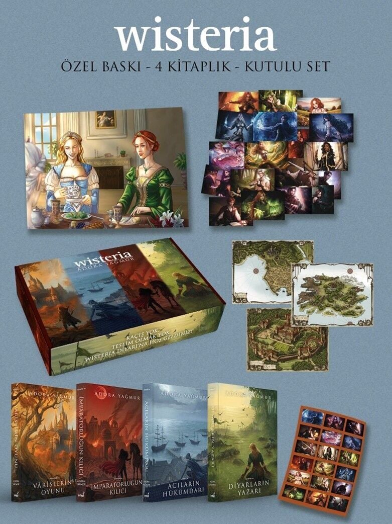 İndigo Kitap Wisteria Serisi Özel Kapak 4 Kitap (Hediyeli Kutu)