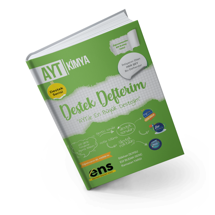 Ens Destek Yayınları Ayt Kimya Destek Defterim