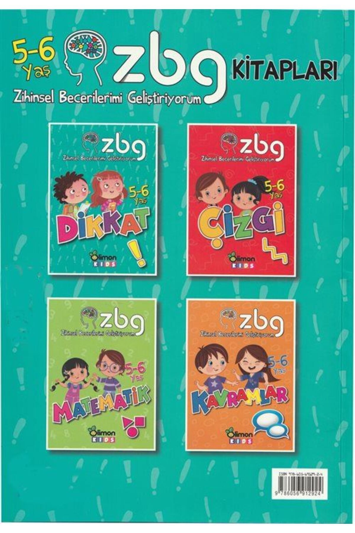 Limon Kıds ZBG / Zihinsel Becerilerimi Geliştiriyorum Seti 5-6 Yaş (4 Kitap)