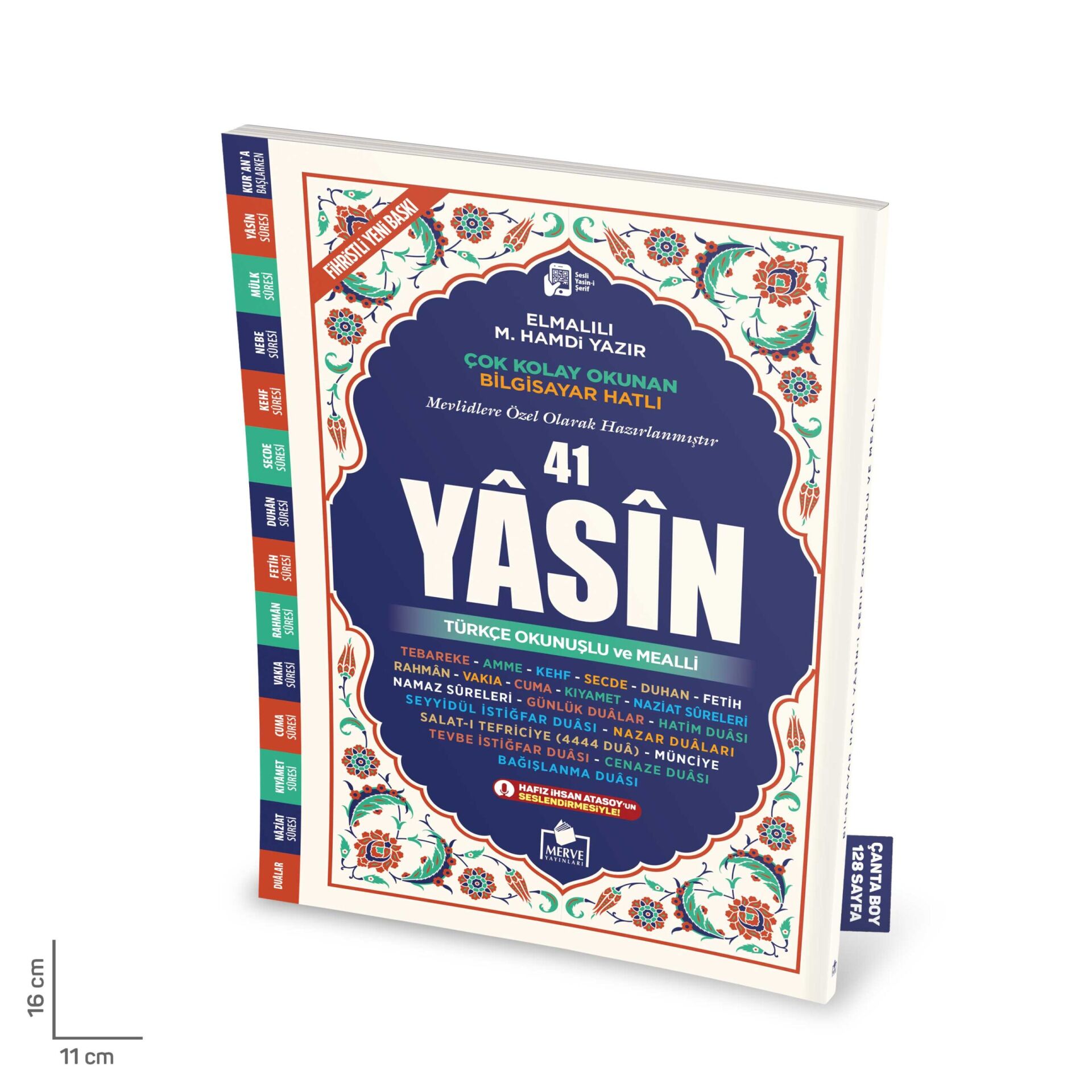 Merve Yayınları Yasini Şerif Türkçe Fihristli Çanta Boy 128 Sayfa