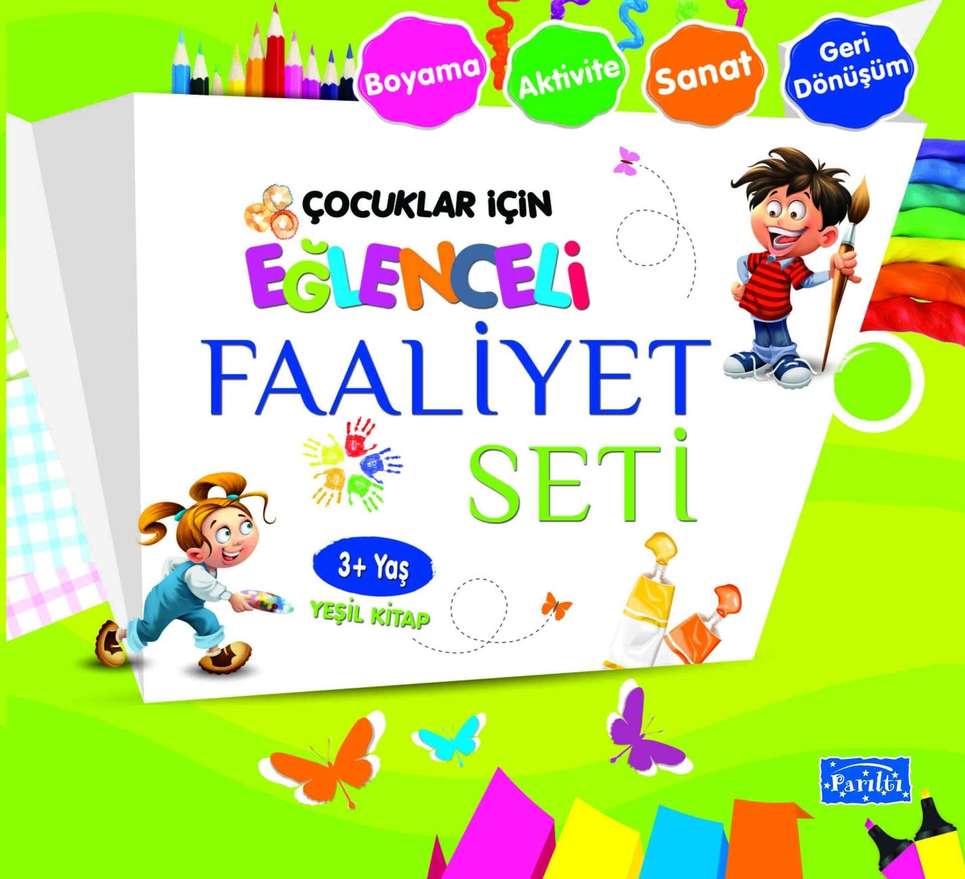 Parıltı Yayıncılık Eğlenceli Faaliyet Seti - Yeşil Kitap