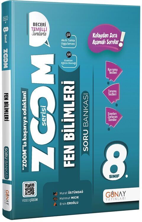 Günay Yayınları 8.Sınıf Zoom Serisi Fen Bilimleri Soru Bankası 2026