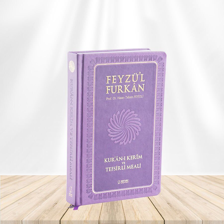 Feyzü'L Furkan Kur'Ân-I Kerîm Ve Tefsirli Meali (Orta Boy-Ciltli) Lila Kod 206 & Karşılıklı Mushaf Ve Meal