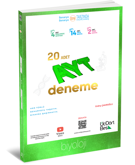 Üç Dört Beş Yayıncılık AYT 20 li Biyoloji Deneme
