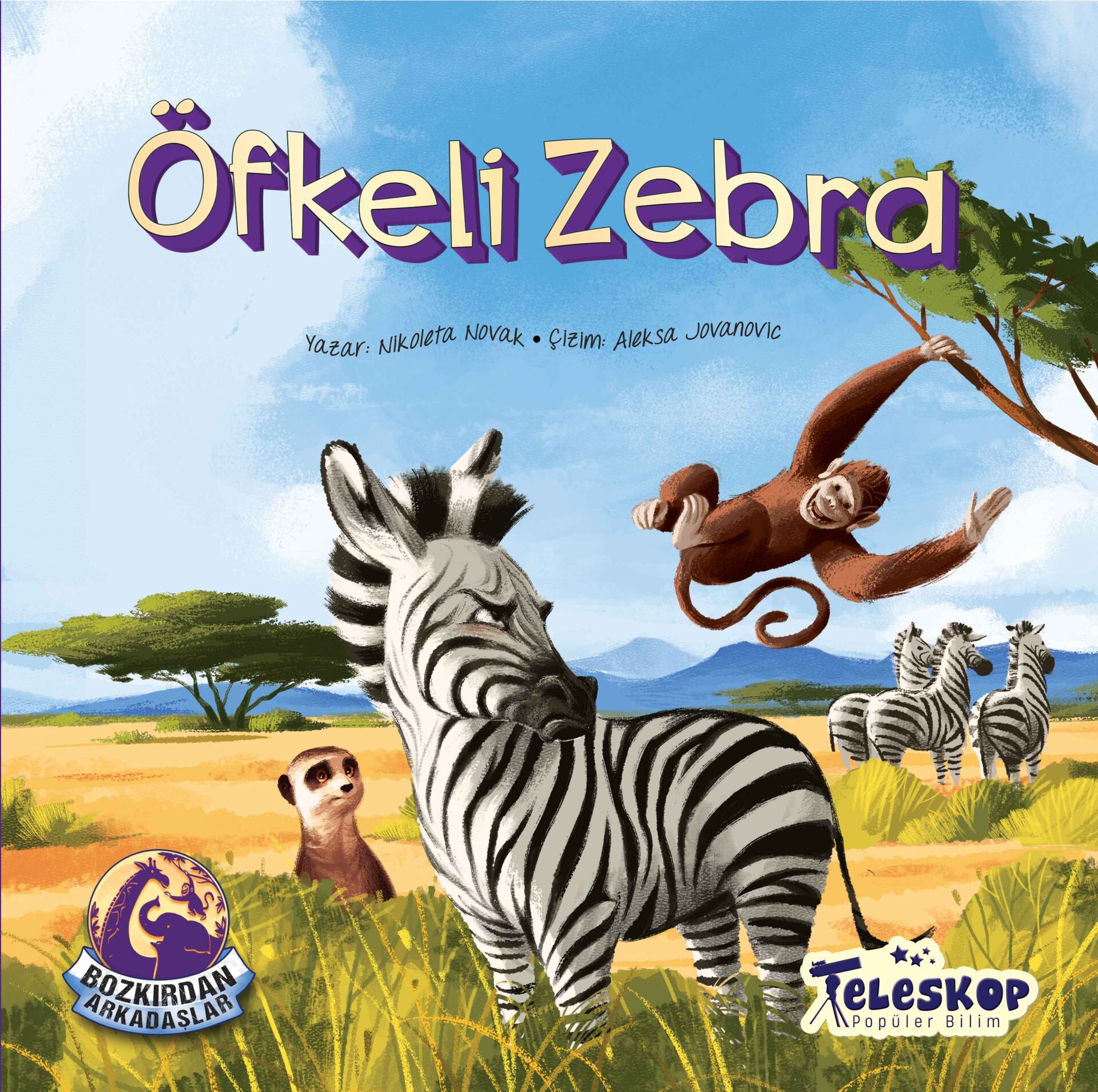 Teleskop Bozkırdan Arkadaşlar Öfkeli Zebra