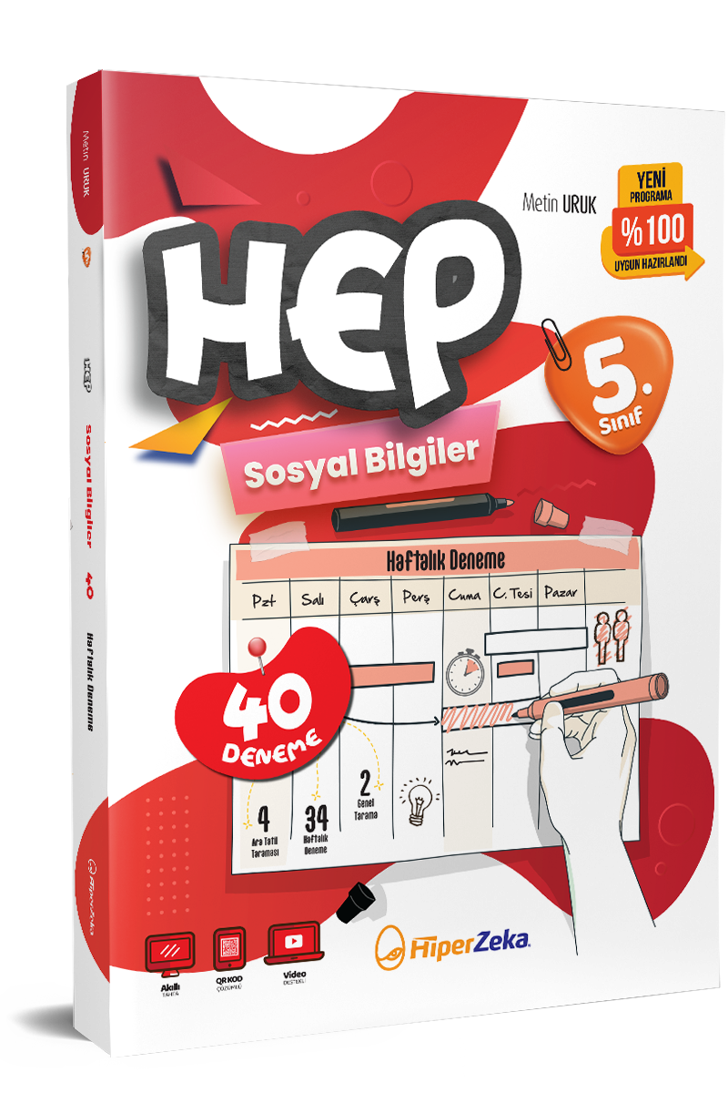 Hiper Zeka Yayınları 5. Sınıf HEP Sosyal Bilgiler Haftalık Deneme Föyleri 2026
