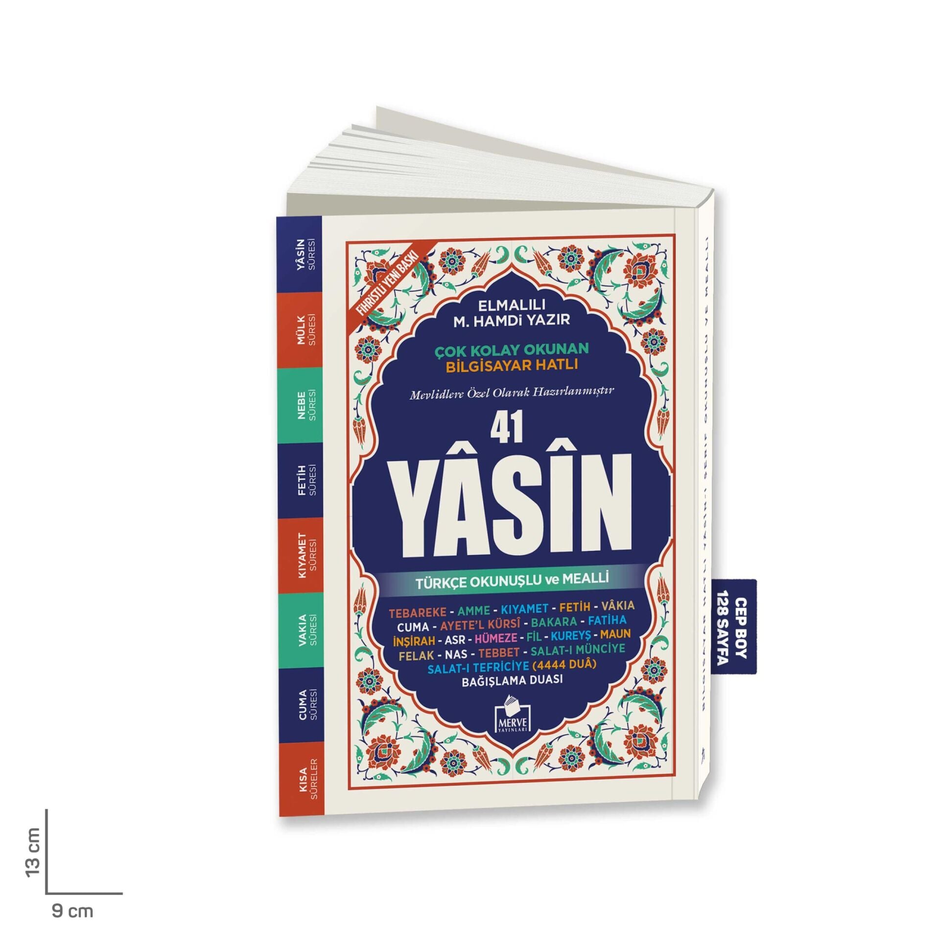 Merve Yayınları Cep Boy Yasini Şerif Türkçe Fihristli 128 Sayfa