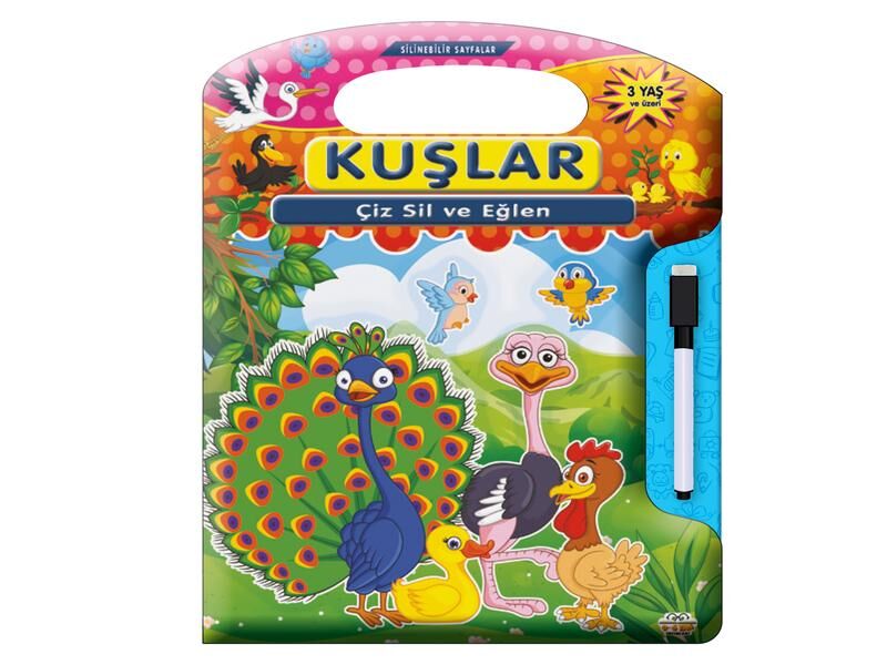 0-6 Yaş Yayınları Çiz Sil Eğlen Kuşlar