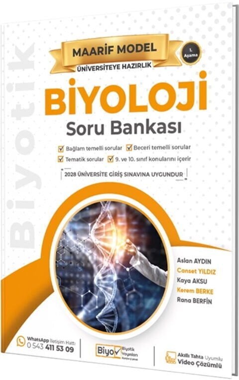 2027 Biyotik Üniversiteye Hazırlık Biyoloji Soru Bankası 1. Aşama