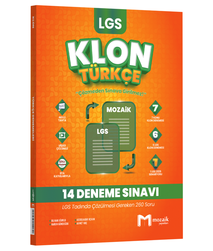 2027 Mozaik Yayınları 8.Sınıf Lgs Türkçe 14'Lü Deneme Sınavı