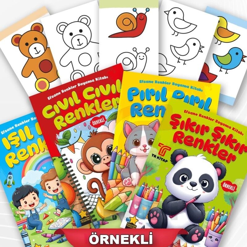 Geleceğin Yıldızları - Efsane Renkler Boyama Kitabı Seti 4 Kitap