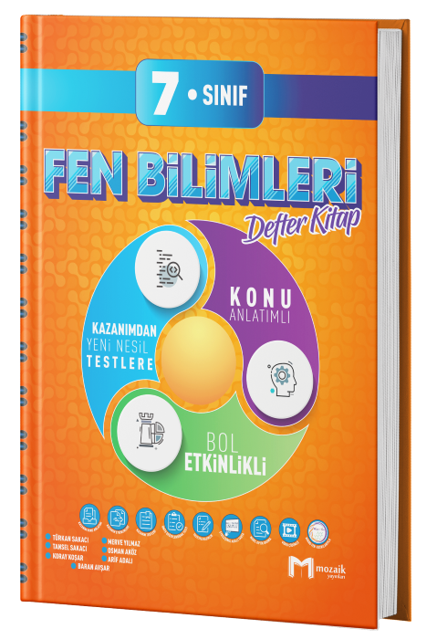 2026 Mozaik Yayınları 7.Sınıf Fen Bilimleri Defter Kitap