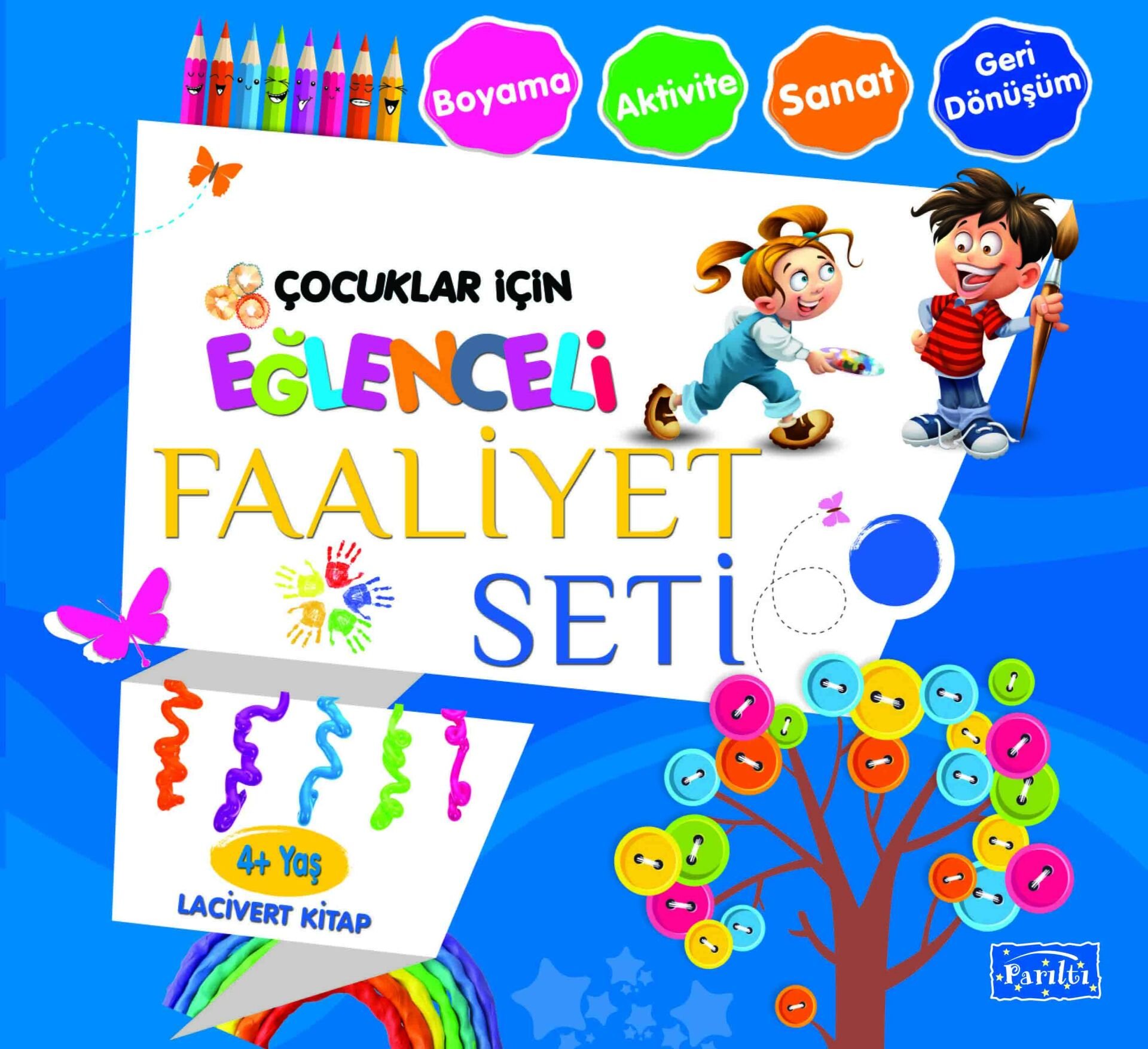 Parıltı Yayıncılık Eğlenceli Faaliyet Seti - Lacivert Kitap