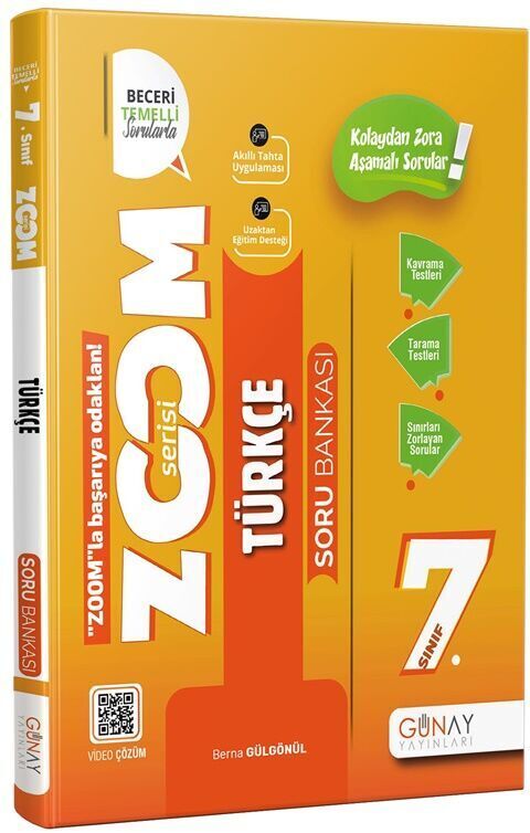 Günay Yayınları 7.Sınıf Zoom Serisi  Türkçe Soru Bankası 2026