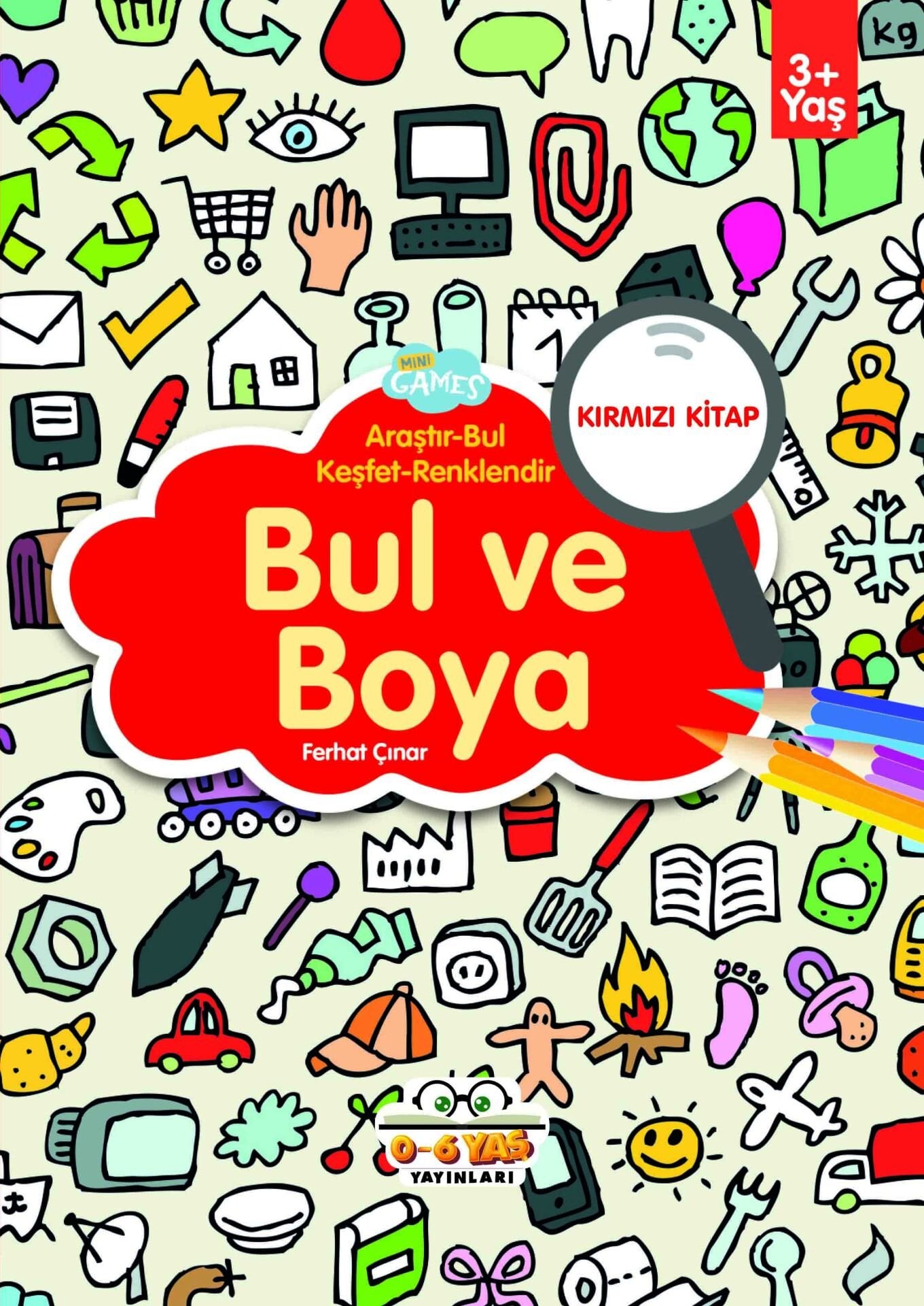 0-6 Yaş Yayınları Bul Ve Boya  Kırmızı Kitap