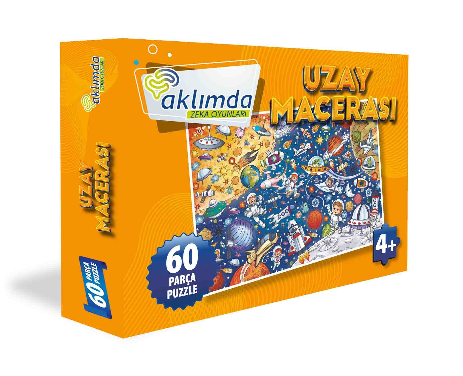 Aklımda Zeka Oyunları Uzay Macerası 60 Parça Puzzle 4+ Yaş