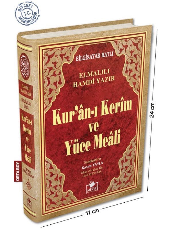 Merve Yayınları Orta Boy Kuranı Kerim ve Yüce Meali Bilgisayar Hatlı