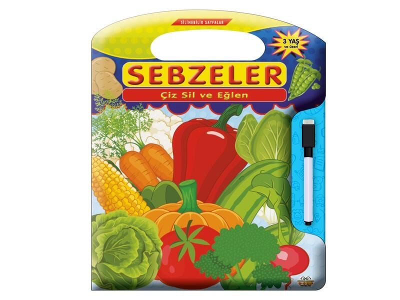 0-6 Yaş Yayınları Çiz Sil Eğlen Sebzeler