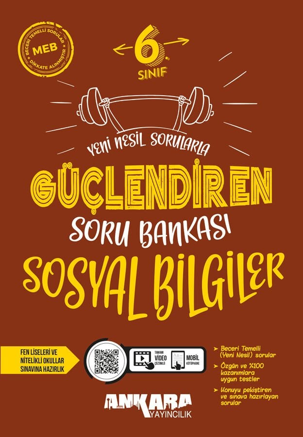2026 Ankara Yayıncılık 6. Sınıf Sosyal Bilgiler Güçlendiren Soru Bankası