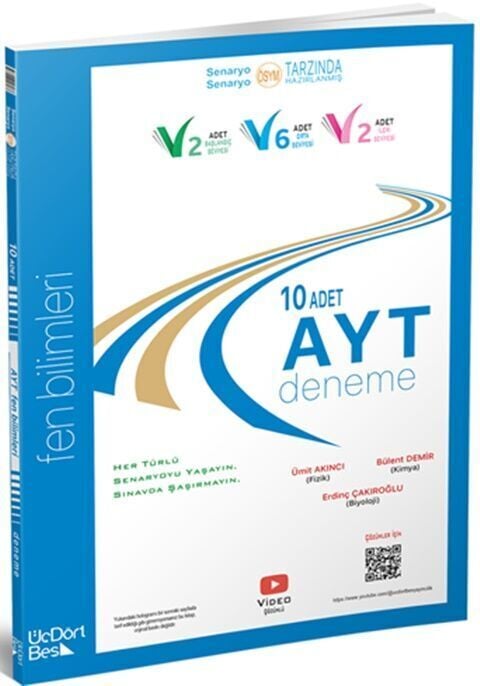 Üç Dört Beş  AYT Fen Bilimleri 10 lu Deneme