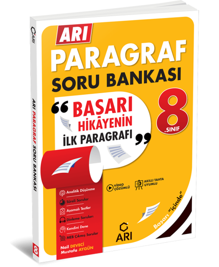 2027 Arı Yayıncılık 8.Sınıf Arı Paragraf Soru Bankası