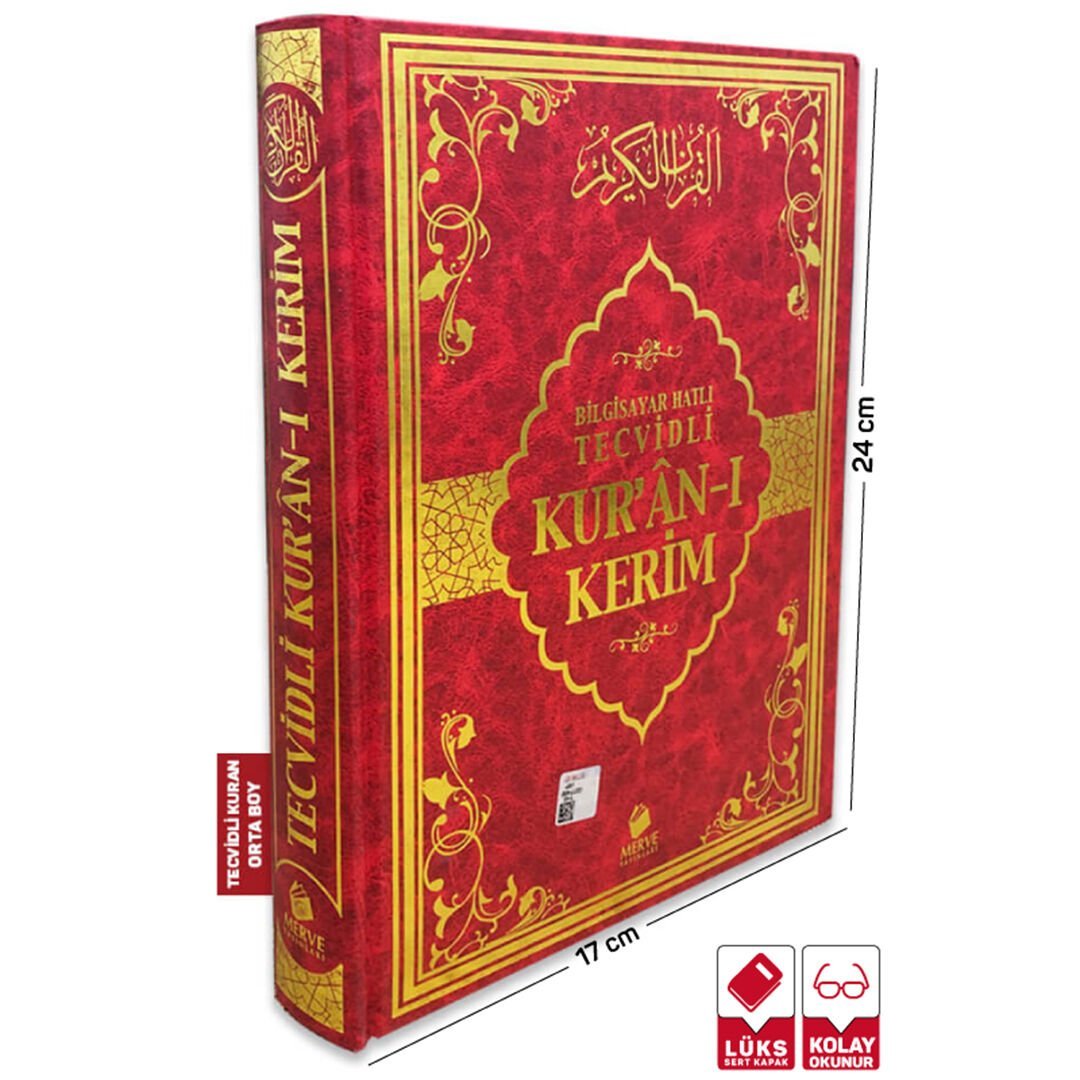 Merve Yayınları Tecvidli Kuranı Kerim Orta Boy 3 Renk