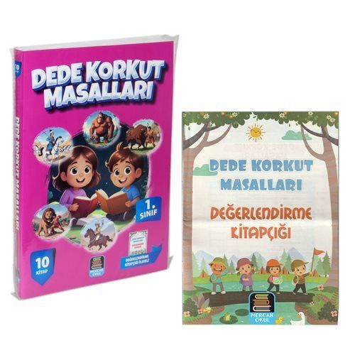 Mercan Okul Yayınları 1.Sınıf Okuma Seti Dede Korkut Masalları 10 Kitap  Değerlendirme Kitapçığı İlaveli
