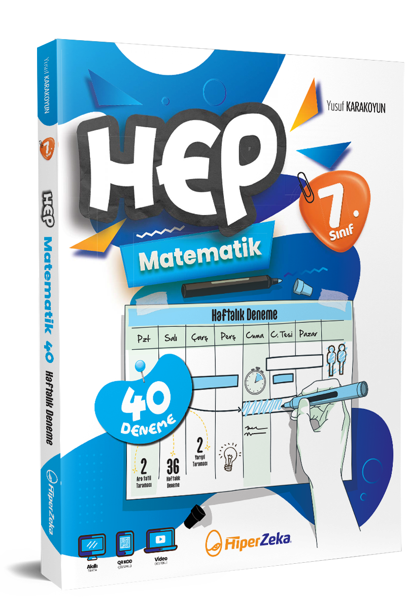 Hiper Zeka Yayınları 7. Sınıf HEP Matematik Haftalık Deneme Föyleri 2026
